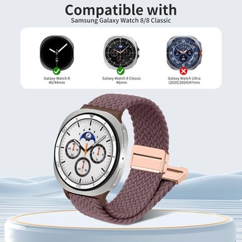 Pletený náramok Chinbersky kompatibilný s Galaxy Watch 8 Band 40mm 44mm/8 Classic 46mm pre ženy a