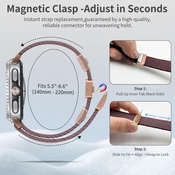 Pletený náramok Chinbersky kompatibilný s Galaxy Watch 8 Band 40mm 44mm/8 Classic 46mm pre ženy a