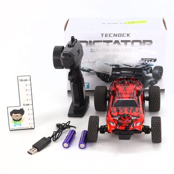 Auto na diaľkové ovládanie Tecnock, mierka 1:18, RC auto s pohonom 2 kolies (2WD) s rýchlonabíjaním