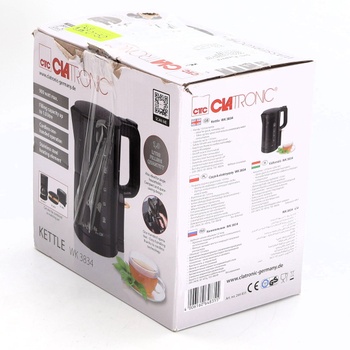 Kanvica Clatronic® 1 l | 900 W | Bez BPA | Ovládanie jednou rukou | Ukazovateľ hladiny vody | Ochrana