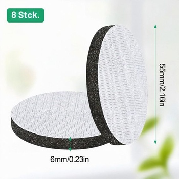 8 filtrov pre Brita Fill & Go, aktívne uhlie + netkaná textília, priemer 5,5 cm, náhradná patróna,