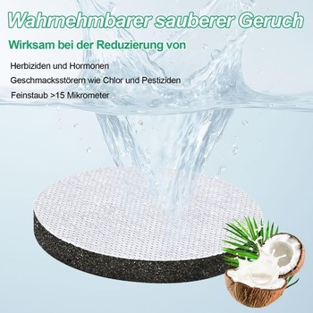 8 filtrov pre Brita Fill & Go, aktívne uhlie + netkaná textília, priemer 5,5 cm, náhradná patróna,