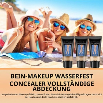 Vodeodolný make-up na telo a nohy, perfektné krytie nôh, zakrytie tetovania, zakrytie jaziev po