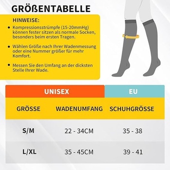 Dámské kompresní punčochy CAMBIVO, balení 3 kusů, podpůrné punčochy 15-20 mmHg, kompresní ponožky