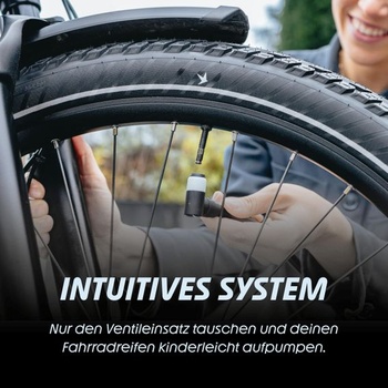 Schwalbe Clik Valve Conversion Set – Konverzní sada pro ventilky Dunlop/DV s pumpovací hlavou –