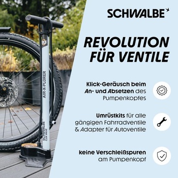 Schwalbe Clik Valve Conversion Set – Konverzní sada pro ventilky Dunlop/DV s pumpovací hlavou –