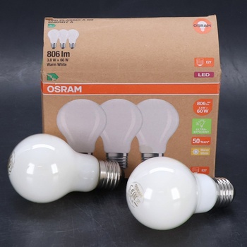 Osram vysoko účinné LED žiarovky s triedou energetickej účinnosti A, hodnotné balenie s 3 žiarovkami,