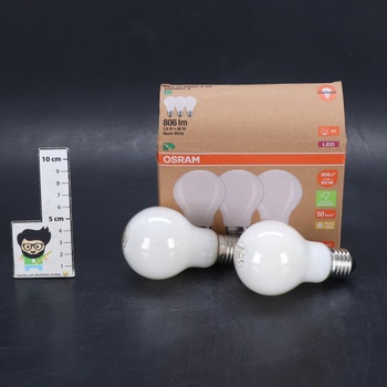 Osram vysoko účinné LED žiarovky s triedou energetickej účinnosti A, hodnotné balenie s 3 žiarovkami,