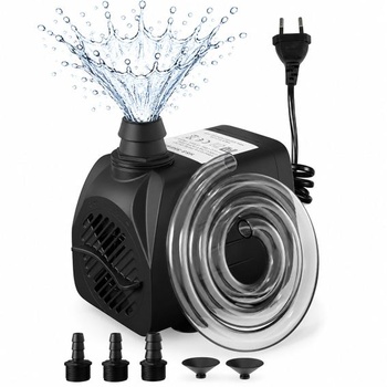 Akvarijné čerpadlo, fontánové čerpadlo, 25W 1500L/H malé vodné čerpadlo, 3 trysky, ultratiché