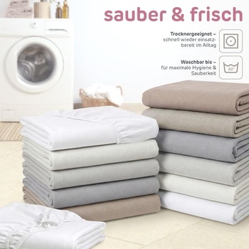 Babybay Jersey napínací prostěradlo Deluxe, vhodné pro model Original, šedé, 1 kus (1 balení) Šedé