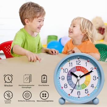 Detský budík pre chlapcov a dievčatá, digitálny detský budík bez tikania, učiaci sa budík, detské hodiny