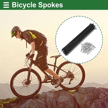 Motoforti 36dielne univerzálne drôtiky na bicykel, 14G uhlíková oceľ, čierne, 179 mm