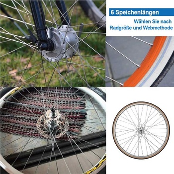 38dielne drôtiky na bicykel z nerezovej ocele - drôtiky pre horské bicykle s niplemi na drôtiky -