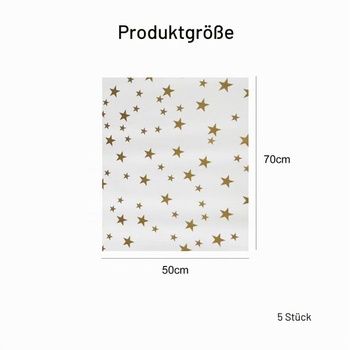 Darčekové baliace papiere Aikeis – 5 roliek – každá 50 cm x 70 cm – bielo-zlatý dizajn, ideálny pre