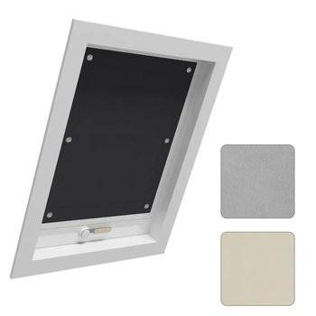 WOLTU Thermo strešná roleta bez vŕtania čierna 96x93 cm Š96…