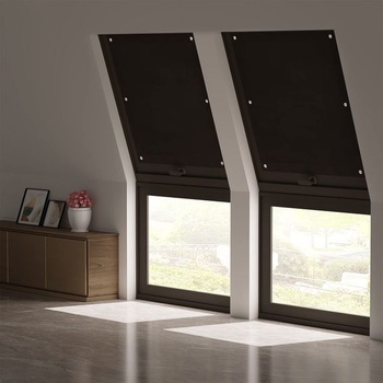 WOLTU Thermo strešná roleta bez vŕtania čierna 96x93 cm Š96 x V93 cm čierna