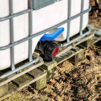 Adaptérový guľový ventil IBC, výpustný ventil IBC S62x6 s hrubým závitom