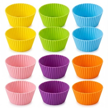 12dielna sada silikónových foriem na muffiny, silikónové…