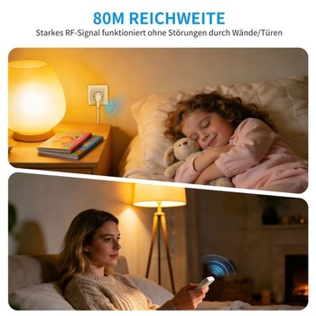 Bezdrátové zásuvky s dálkovým ovládáním, 2300 W, dosah 80 m