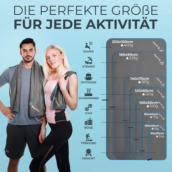 NirvanaShape ® THE cestovný uterák pre batôžkárov, rekreantov a cestovateľov vyrobený z mikrovlákna