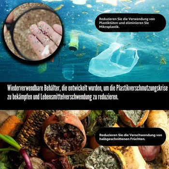 Nádoba na avokádo a cibuli - sada 4 silikonových nádob na potraviny, multifunkční a ideální na
