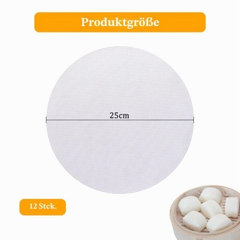 CONNECTION 12dielna silikónová naparovacia podložka s nepriľnavým okrúhlym naparovacím krúžkom, 25 cm