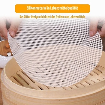 CONNECTION 12dielna silikónová naparovacia podložka s nepriľnavým okrúhlym naparovacím krúžkom, 25 cm