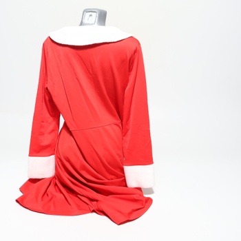 Červené šaty s bielym golierom, veľ. 2XL