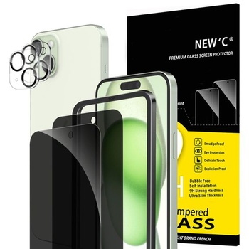 NOVINKA Ochranné tvrzené sklo pro iPhone 15 Plus s úhlem…