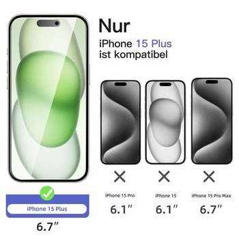 NOVINKA Ochranné tvrzené sklo pro iPhone 15 Plus s úhlem ochrany soukromí 28° + ochranná fólie na