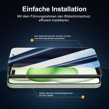 NOVINKA Ochranné tvrzené sklo pro iPhone 15 Plus s úhlem ochrany soukromí 28° + ochranná fólie na