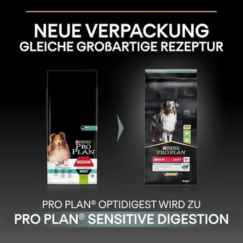 Pro Plan Medium Adult Sensitive Digestion, suché krmivo pro psy, bohaté na jehněčí maso, 1 balení