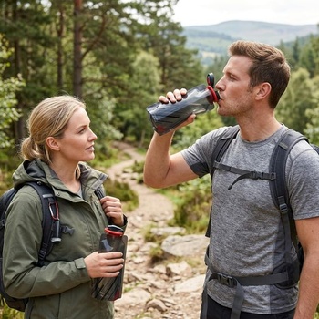 4dielna skladacia fľaša na vodu 700ml, čierne puzdro na pitie, festivalová sada pre outdoorové