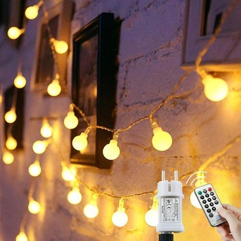 Augone 120 LED řetězových světel, tvar koule, 15 m, párty…