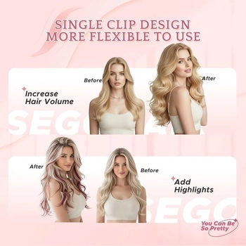 Vlasové predlžovanie na clip-in, Pravé ľudské vlasy, Clip-in, 6 útkov, 6 sponiek, Remy ľudské vlasy,