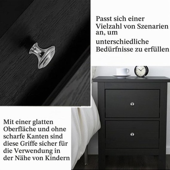 12 stříbrných nábytkových úchytek, úchytky na skříňky z nerezové oceli se šroubky