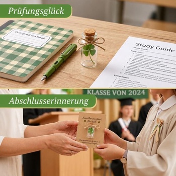 Sada 12 talizmanov pre šťastie - Pravý štvorlístok v pohári