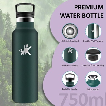 Fľaša na vodu Grsta z nerezovej ocele, 750ml nerezová fľaša na vodu, izolovaná fľaša