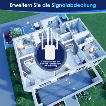 Wifi zesilovač Bfhdbdt 300 Mbit/s, bílý