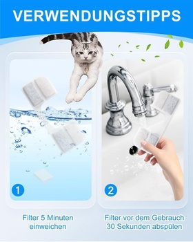 Náhradný filter pre mačaciu fontánu Feelneedy FN-W17, 3,2 l, 24 bielych
