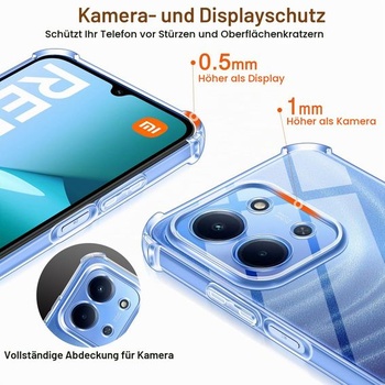 Silikónové puzdro ivoler Crystal Clear pre Xiaomi Redmi 15C 4G / 5G / Poco C85 s nárazuvzdornými