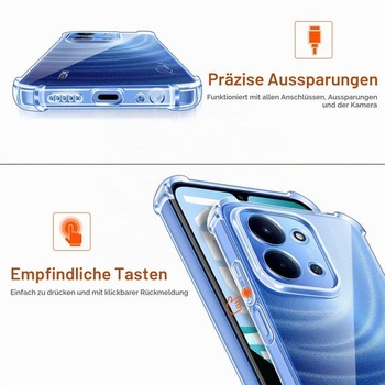 Silikónové puzdro ivoler Crystal Clear pre Xiaomi Redmi 15C 4G / 5G / Poco C85 s nárazuvzdornými
