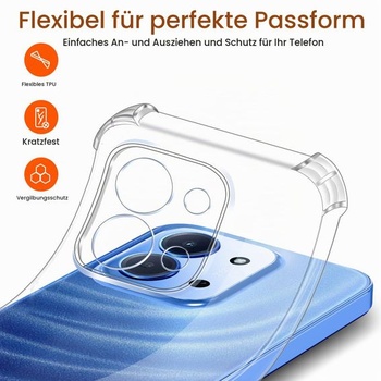 Silikónové puzdro ivoler Crystal Clear pre Xiaomi Redmi 15C 4G / 5G / Poco C85 s nárazuvzdornými