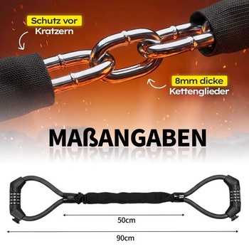 Zámek na elektrickou koloběžku, řetězový zámek na kolo s držákem na kolo
