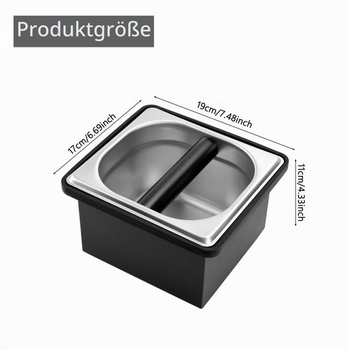 Espresso knock box, nerezový kávovar, veľká kapacita, nádoba na kávový puk, espresso kávovar,