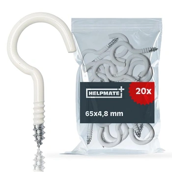 HELPMATE – Háčiky na bielizeň šnúru biele 65x4,8x22x18 mm –…