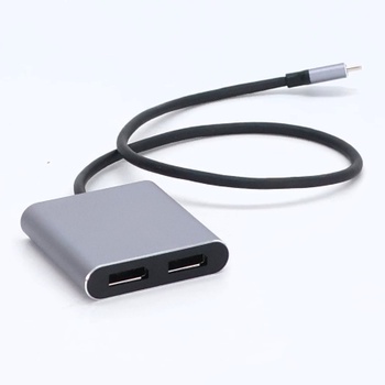 Rozbočovač MST USB-C na duálny DisplayPort, adaptér 2X DisplayPort 1.2 z USB-C na duálny 4K@60Hz