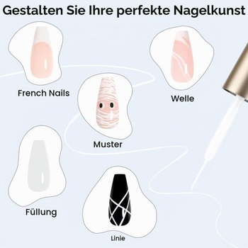 AIMEILI gélový kontúrovacia nálepka na nechty biela 8ml biely gélový lak na nechty kontúrovacia nálepka