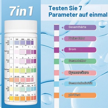 7v1 testovacie prúžky do bazénov pre vírivky, 150 kusov, tester vody pre vírivky, presný test brómu,
