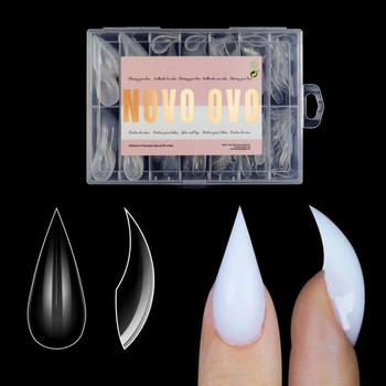 NOVO OVO Halloween mačacie pazúr krátke zakrivené ihlové nechty dvojité formy pre polygélové